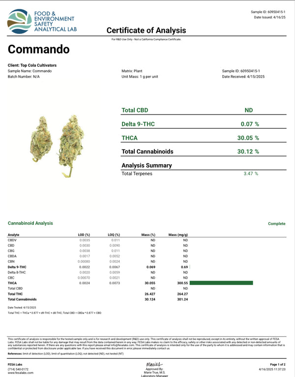 Cap's Cut Commando (Indoor)